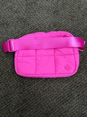Bright Pink Quilted Belt Bag